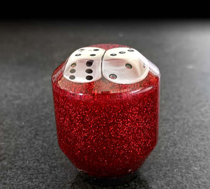 Low Ball 'High Roller'- Red Metal Flake Shifter Knob - 4