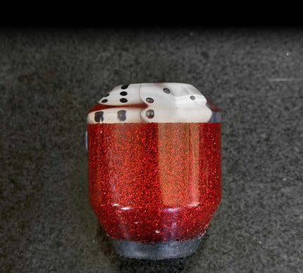 Low Ball 'High Roller'- Red Metal Flake Shifter Knob - 4