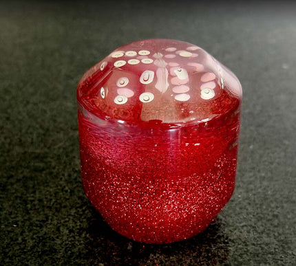 Low Ball 'High Roller'- Red Metal Flake Shifter Knob - 5