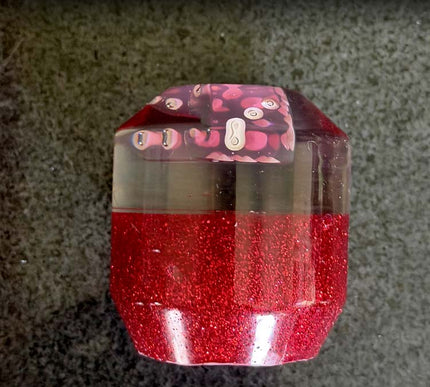 Low Ball 'High Roller'- Red Metal Flake Shifter Knob - 5