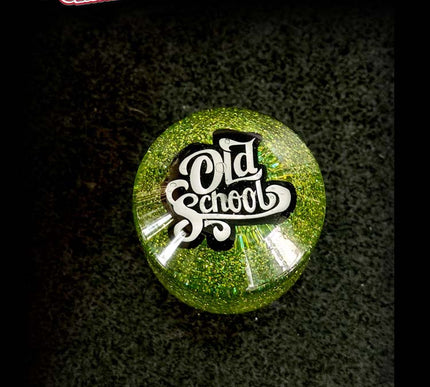 Low Ball 'Old School' - Deluxe - Green Metal Flake Shifter Knob - 7