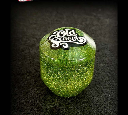 Low Ball 'Old School' - Deluxe - Green Metal Flake Shifter Knob - 7
