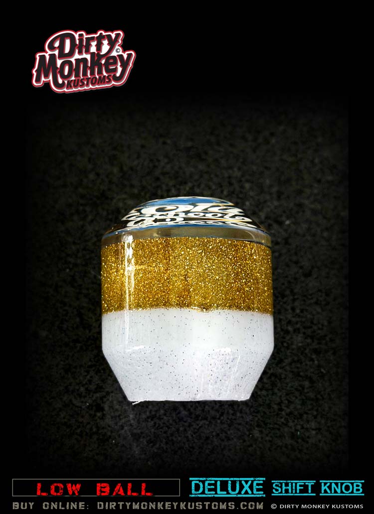 Low Ball 'Old School' - Deluxe - Gold Metal Flake Shifter Knob - 8
