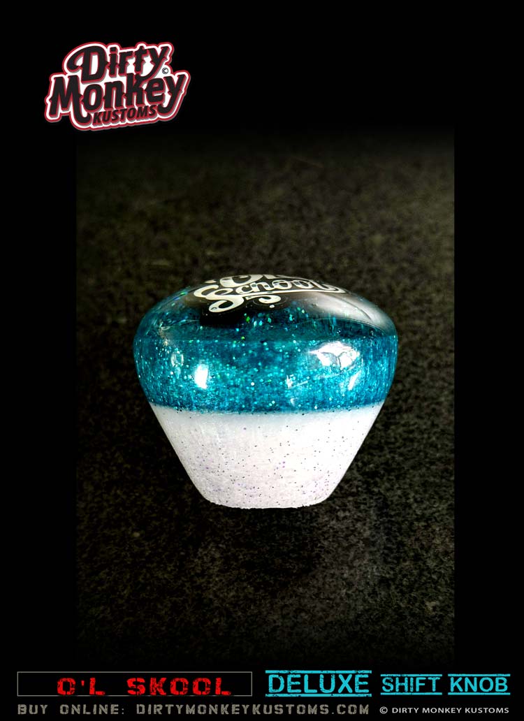 O'l Skool Deluxe - 'Old School' - Classic Metal Flake Shifter Knob - 2