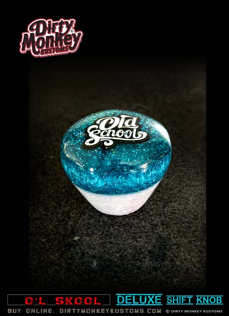 O'l Skool Deluxe - 'Old School' - Classic Metal Flake Shifter Knob - 2