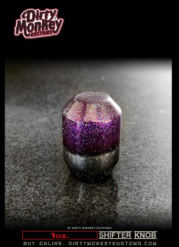 1 oz. - Purple Kustom Kulture Metal Flake Shifter Knob - 4