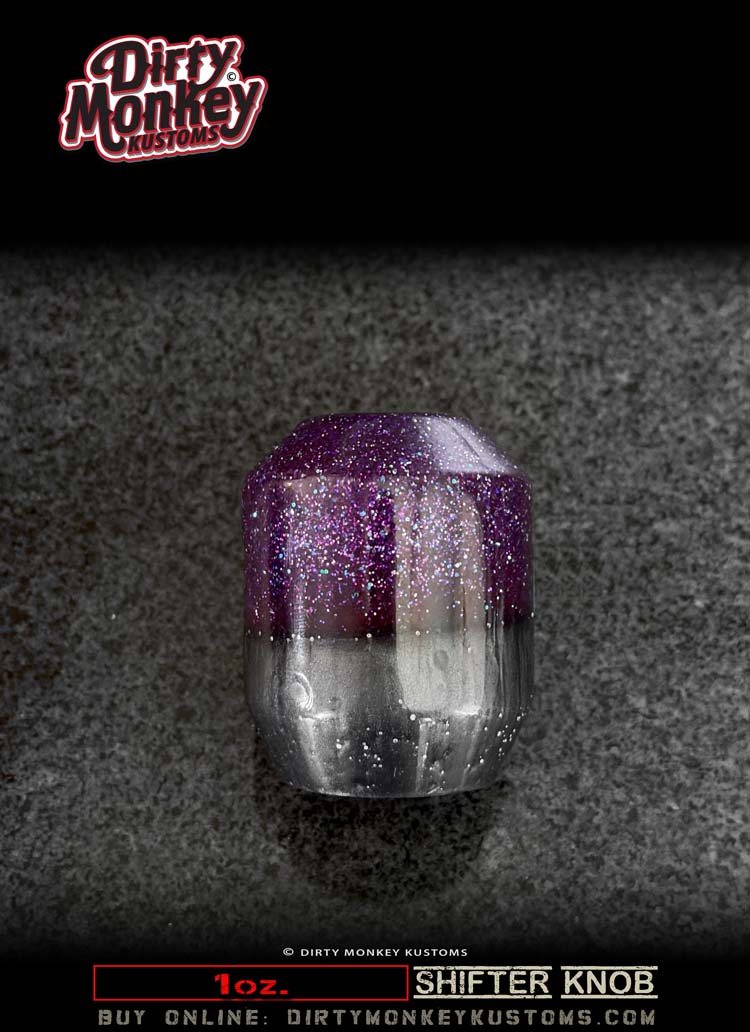 1 oz. - Purple Kustom Kulture Metal Flake Shifter Knob - 4