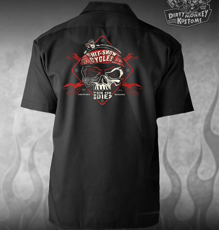 But Did You Die  Mechanic Shirt (Red & Black)