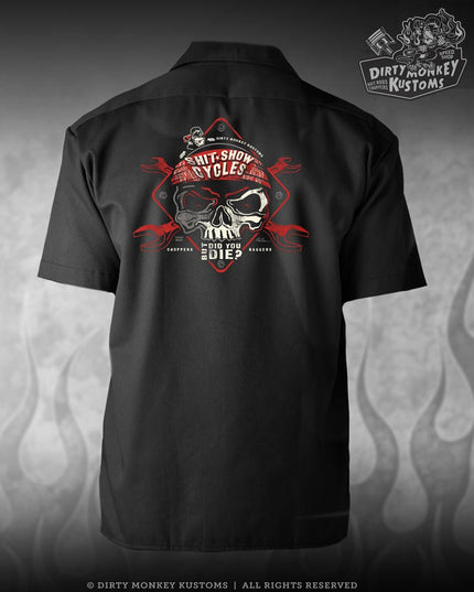 But Did You Die  Mechanic Shirt (Red & Black)