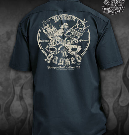 Crossed Pistons - Limited Edition (Air Force Blue / White) Mechanic Shirt