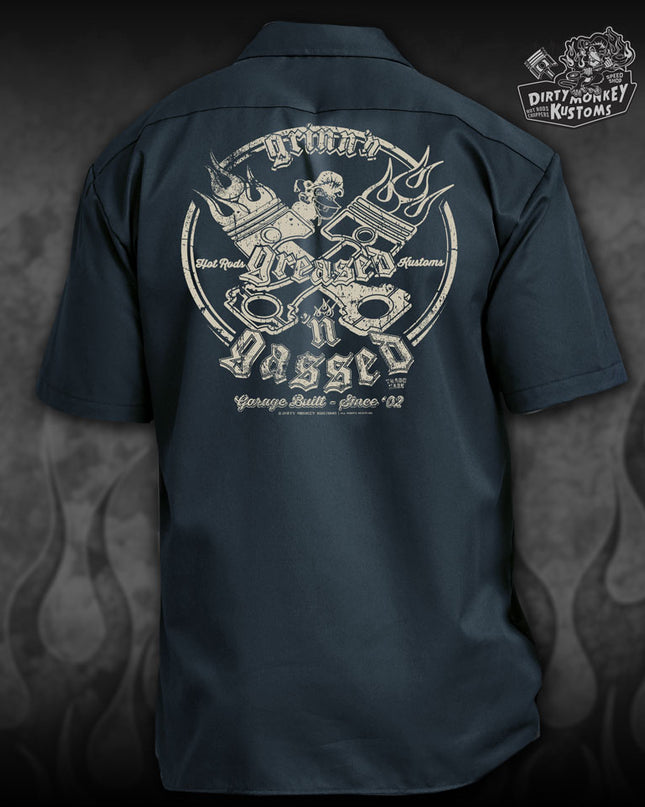 Crossed Pistons - Limited Edition (Air Force Blue / White) Mechanic Shirt