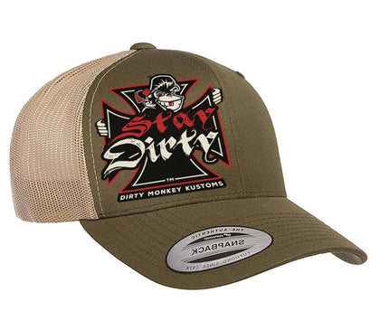 Shit Show Cycles Biker Hat - in Moss/Khaki