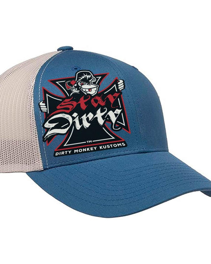 Shit Show Cycles Biker Hat - in Steel Blue/Silver