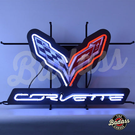 Corvette C7 Neon Sign With Backing image 0
