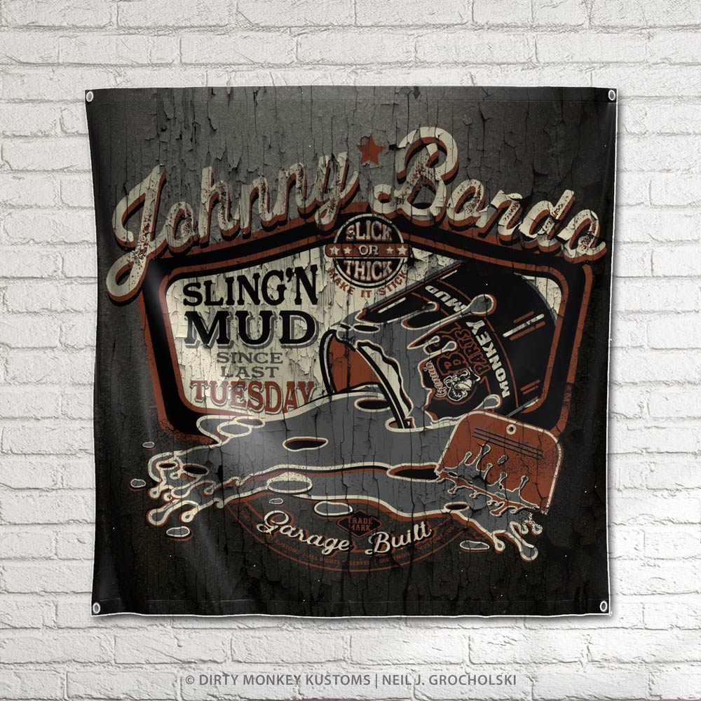 "Johnny Bondo" Hot Rod garage sign print