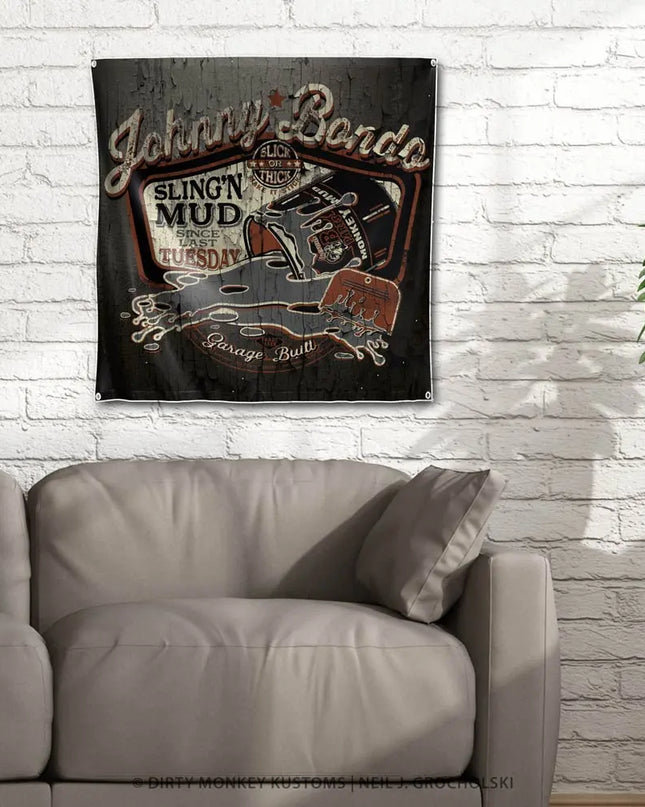 Impresión del cartel del garaje "Johnny Bondo" Hot Rod