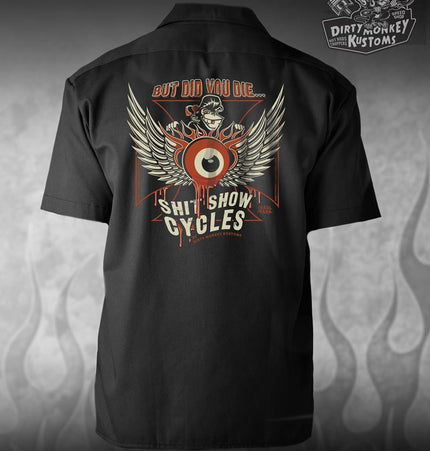 But Did You Dye - Eyeball Biker Mechanic Workshirt