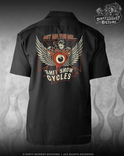 But Did You Dye - Eyeball Biker Mechanic Workshirt