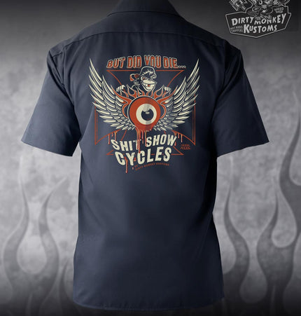 But Did You Dye - Eyeball Biker Mechanic Workshirt