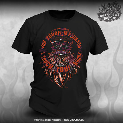 Touch My Beard - tee - front print
