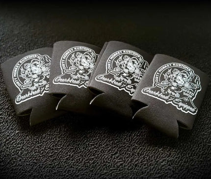 Dirty Monkey Equipped Hot Rod Koozies - 4 Pack (BLACK)