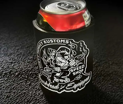 Dirty Monkey Equipped Hot Rod Koozies - 4 Pack (BLACK)