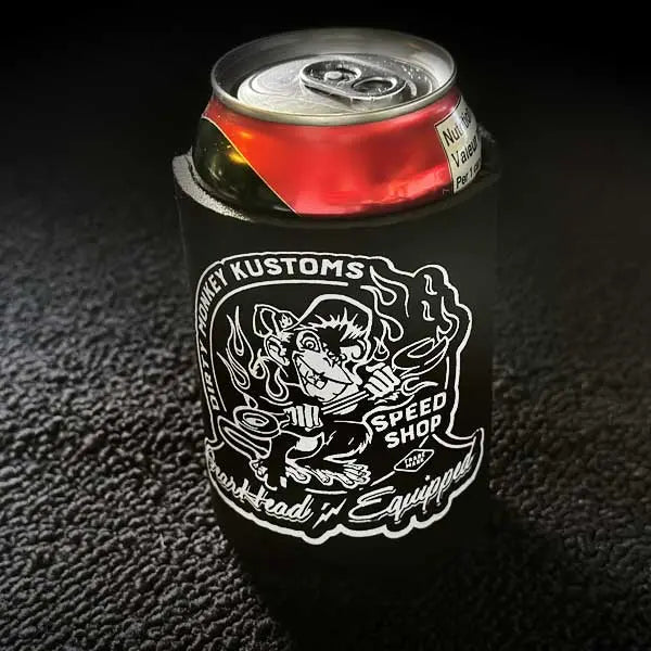 Dirty Monkey Equipped Hot Rod Koozies - 4 Pack (BLACK)