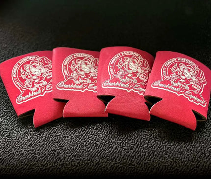Dirty Monkey Equipped Hot Rod Koozies - 4 Pack (RED)