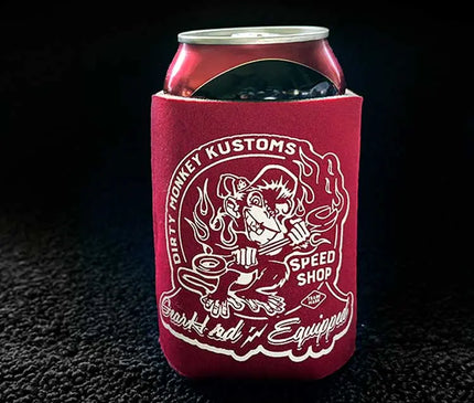 Dirty Monkey Equipped Hot Rod Koozies - 4 Pack (RED)