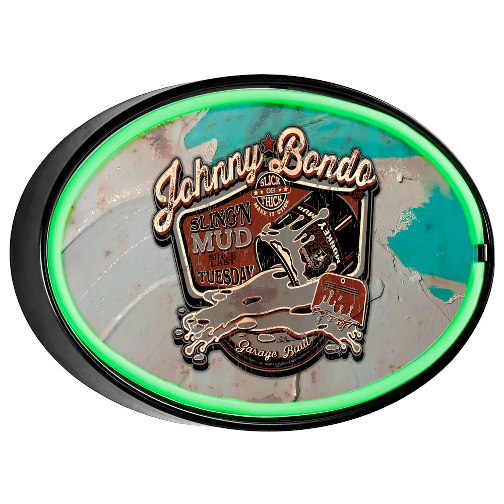 Johnny Bondo Putty LED/Neon Retro Wall Sign