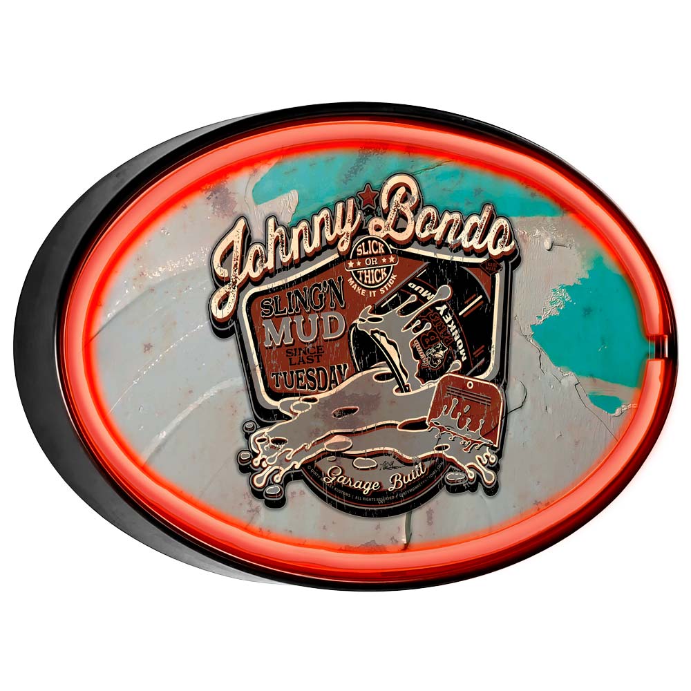 Johnny Bondo Putty LED/Neon Retro Wall Sign