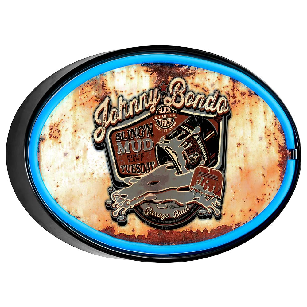 Johnny Bondo LED/Neon Rusty Retro Wall Sign