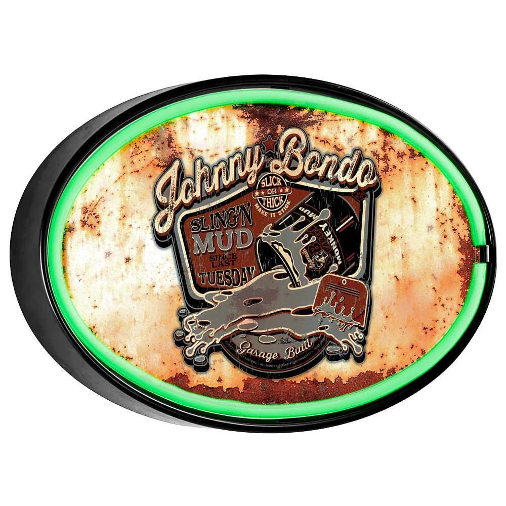 Johnny Bondo LED/Neon Rusty Retro Wall Sign