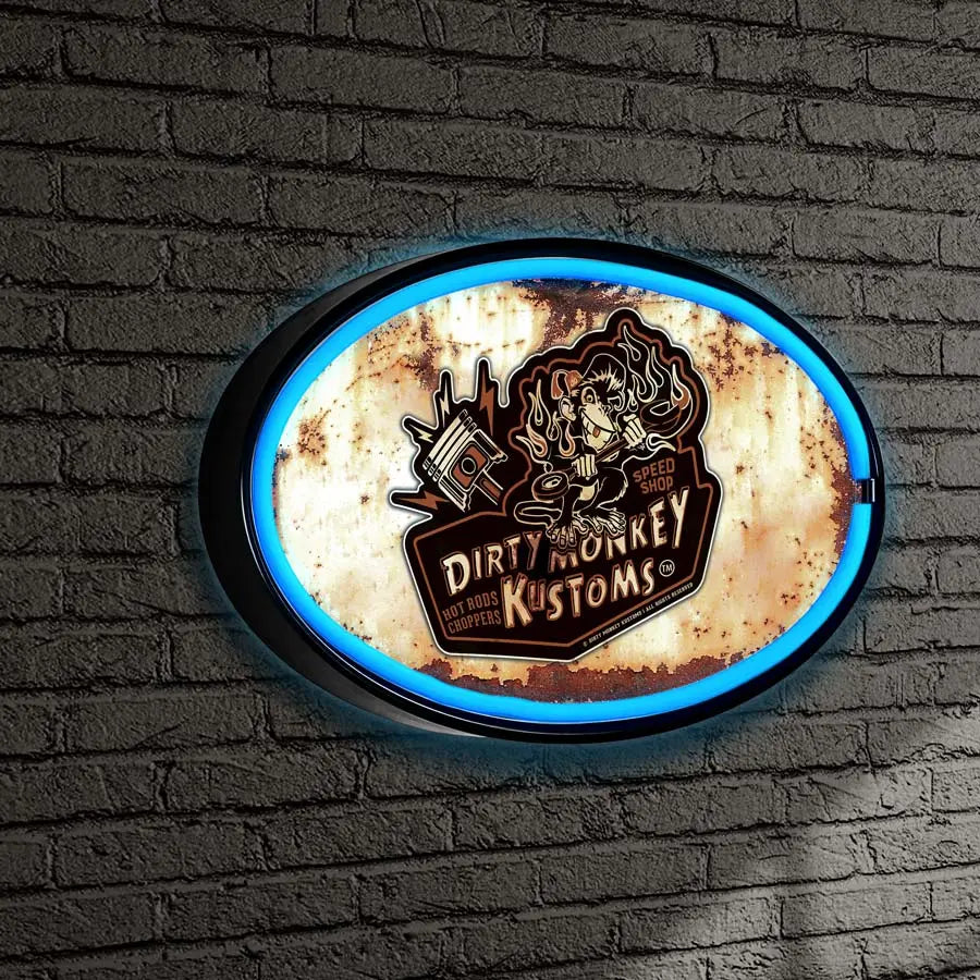 Dirty Monkey Retro Original LED/Neon Retro Wall Sign