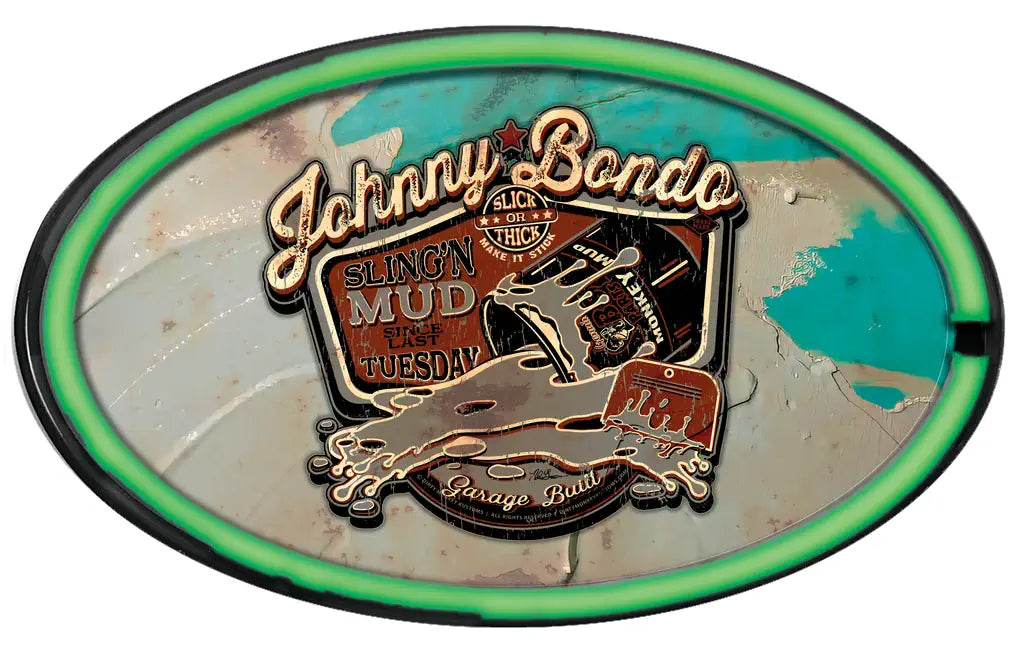 Johnny Bondo Putty LED/Neon Retro Wall Sign