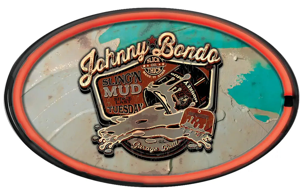 Johnny Bondo Putty LED/Neon Retro Wall Sign