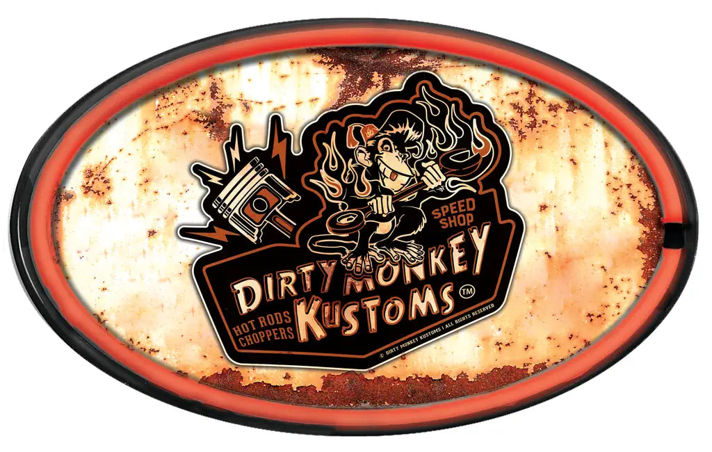 Dirty Monkey Retro Original LED/Neon Retro Wall Sign