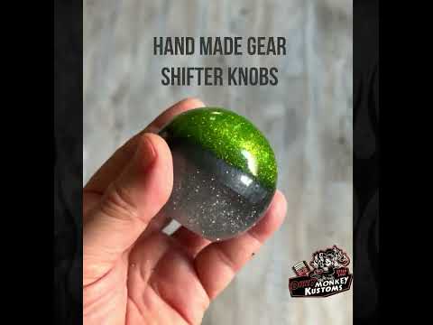 Cannon Ball - Lime Green Metal Flake Shifter Knob - 03