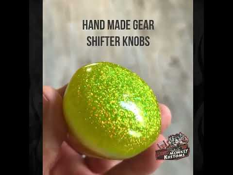8 Sided Problem - Lime Green Metal Flake Shifter Knob - 02