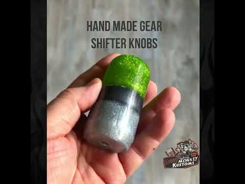 Slim Jim - Lime Green Metal Flake Shifter Knob - 02