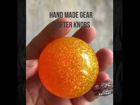 Ol' Skool - Orange Metal Flake Shifter Knob - 03