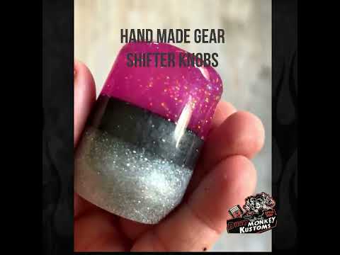 Stubby - Pink Retro Metal Flake Shifter Knob - 02