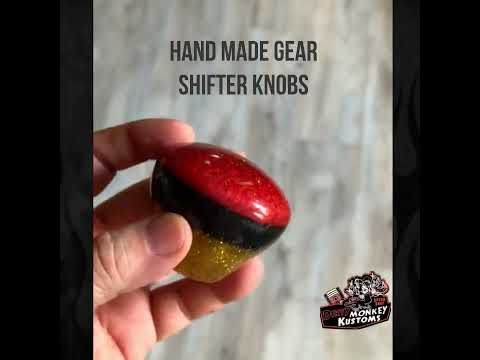 8 Sided Problem -Red Hot Rod Metal Flake Shifter Knob - 01