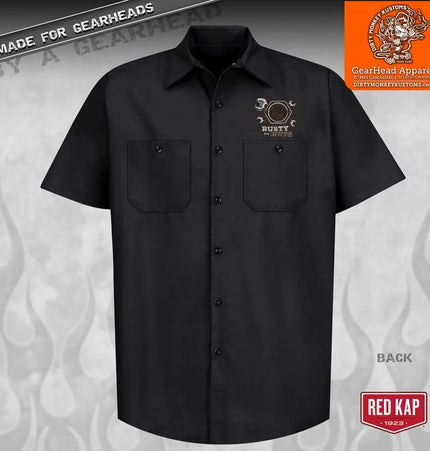 Rusty Nuts Rat Rodder work shirt - Dirty Monkey Kustoms CDN GearHead Apparel - Canada