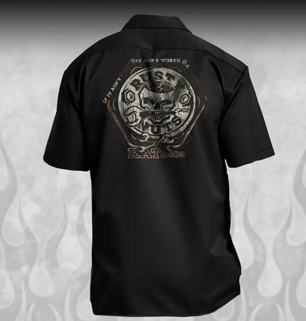 Rusty Nuts Rat Rodder work shirt - Dirty Monkey Kustoms CDN GearHead Apparel - Canada