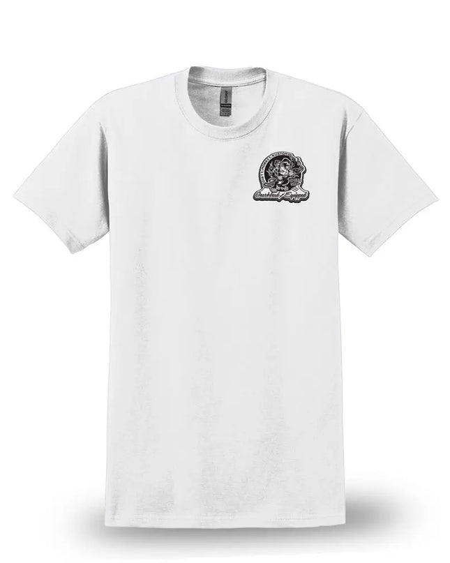 "Dirty Monkey Kustoms" Speed Shop White Tee