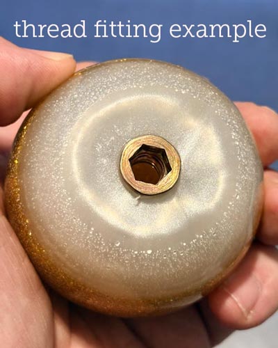 'Groovy' Purple Metal Flake Shifter Knob 02