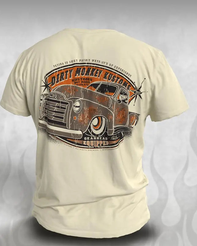 1951 GMC Truck Hot Rod tshirt - Dirty Monkey Kustoms USA GearHead Apparel - USA