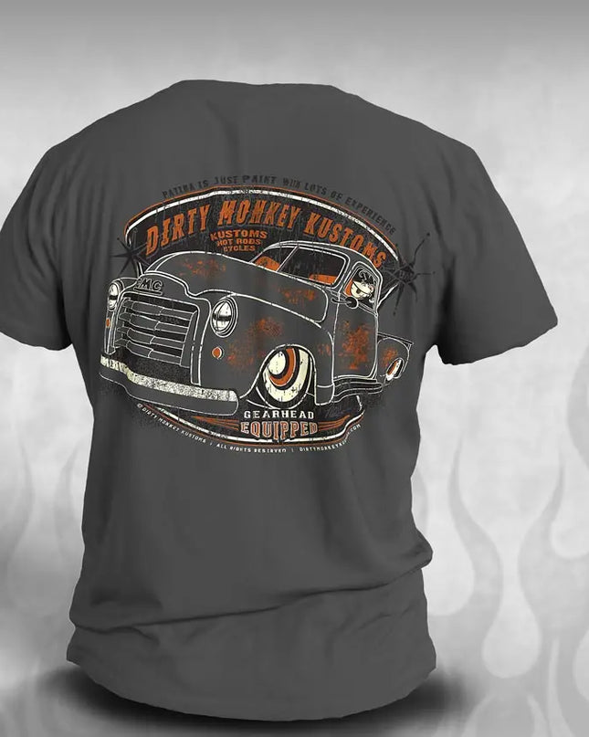 1951 GMC Truck Hot Rod tshirt - Dirty Monkey Kustoms USA GearHead Apparel - USA