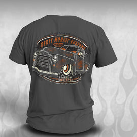 1951 GMC Truck Hot Rod tshirt - Dirty Monkey Kustoms USA GearHead Apparel - USA